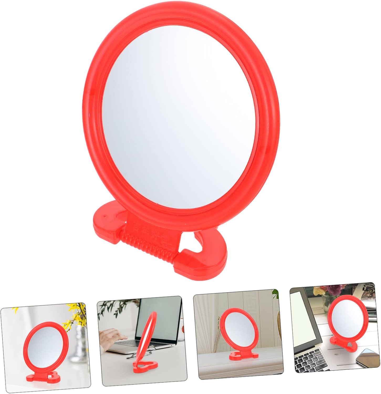 SAFIGLE Classic Red Makeup Mirror Wall or Table Mount