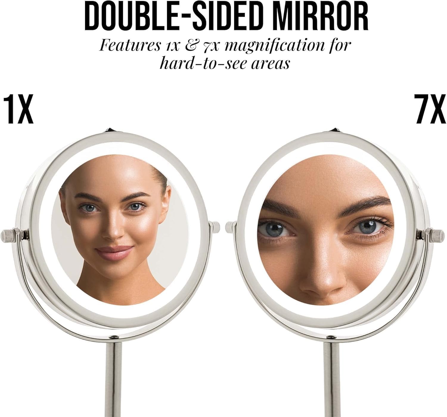 OVENTE 6 Lighted Makeup Mirror with Dual Magnification