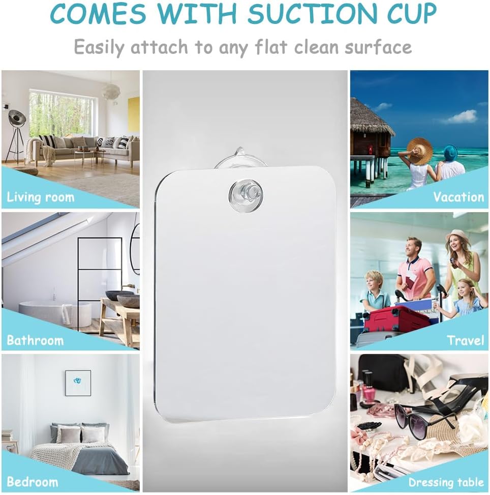 YASYU Fogless Shower Mirror Anti-Fog Shatterproof