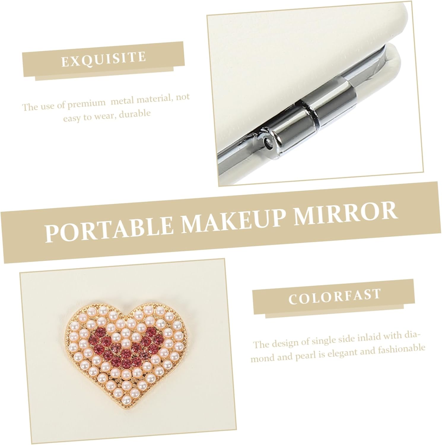 Gogogmee Compact Round Makeup Mirror for Travel 1