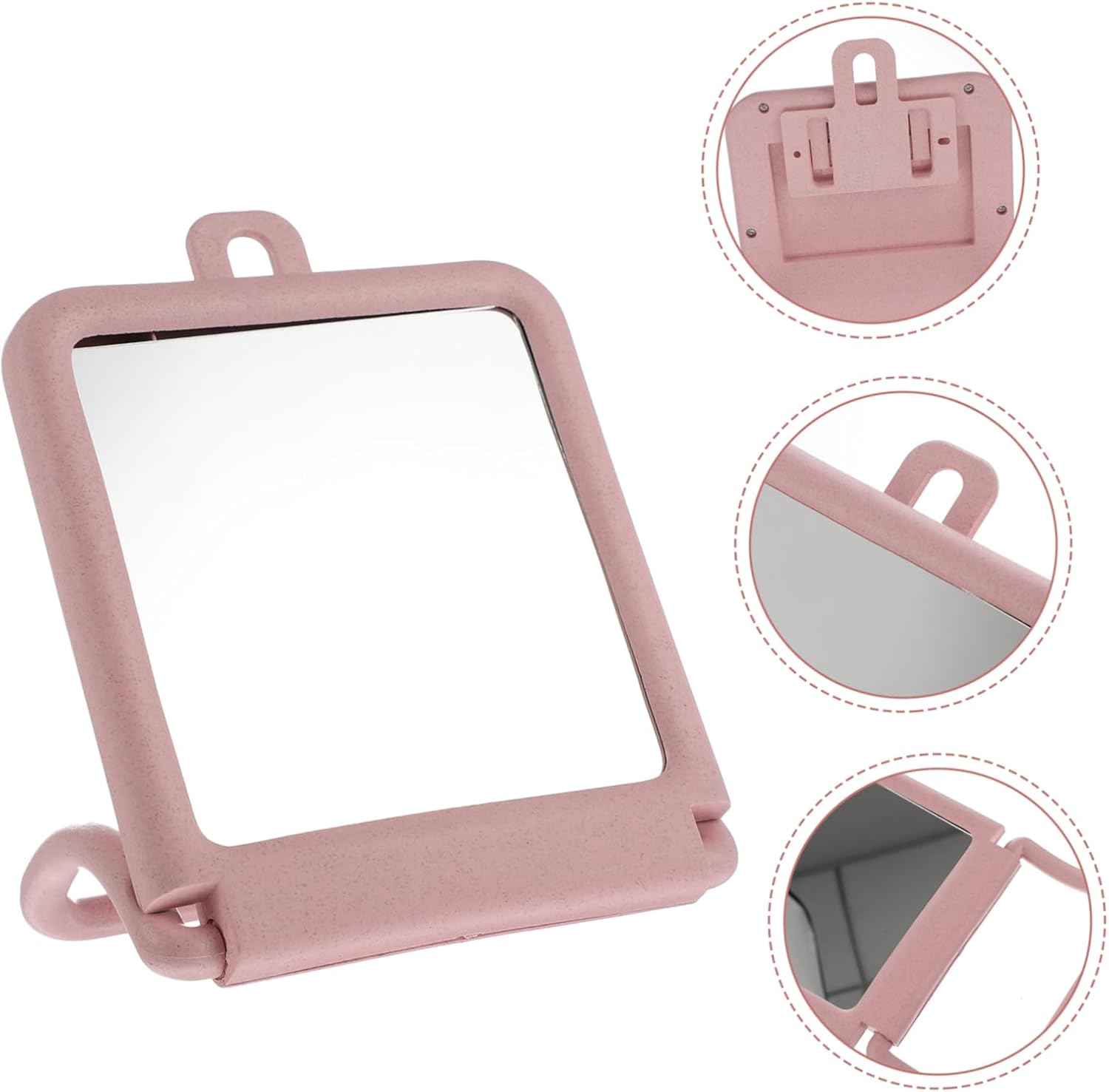 IWOWHERO Compact Desktop Makeup Mirror with Stand