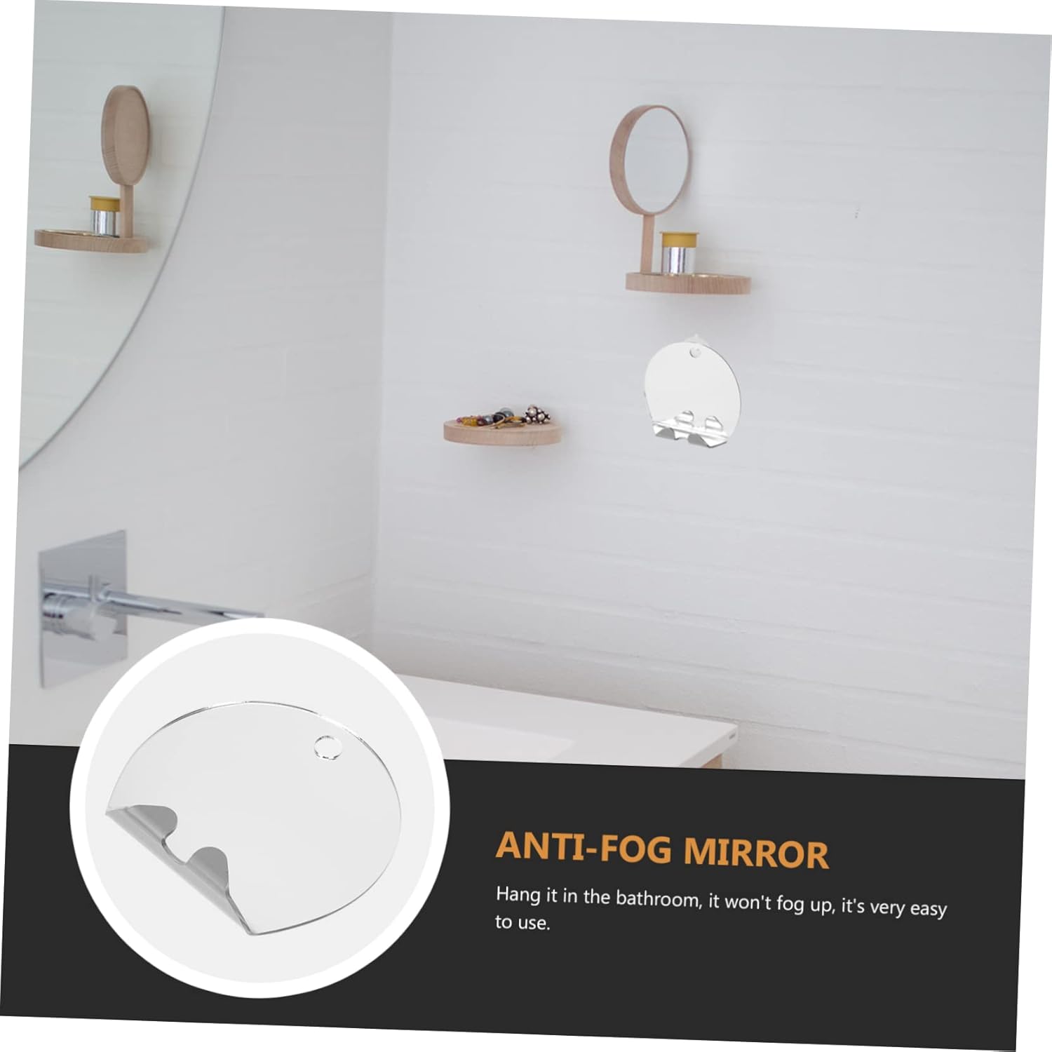 Mens Acrylic Fog-Free Travel Mirror 1