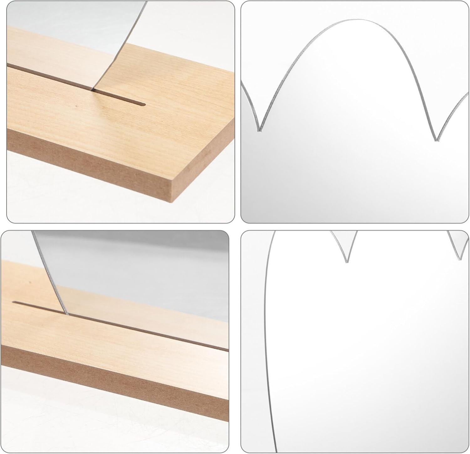 Cute Irregular Desk Mirror with Sturdy Stand