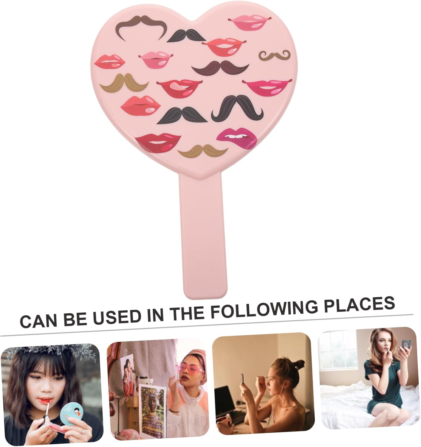 Mipcase Heart Shaped Travel Makeup Mirror