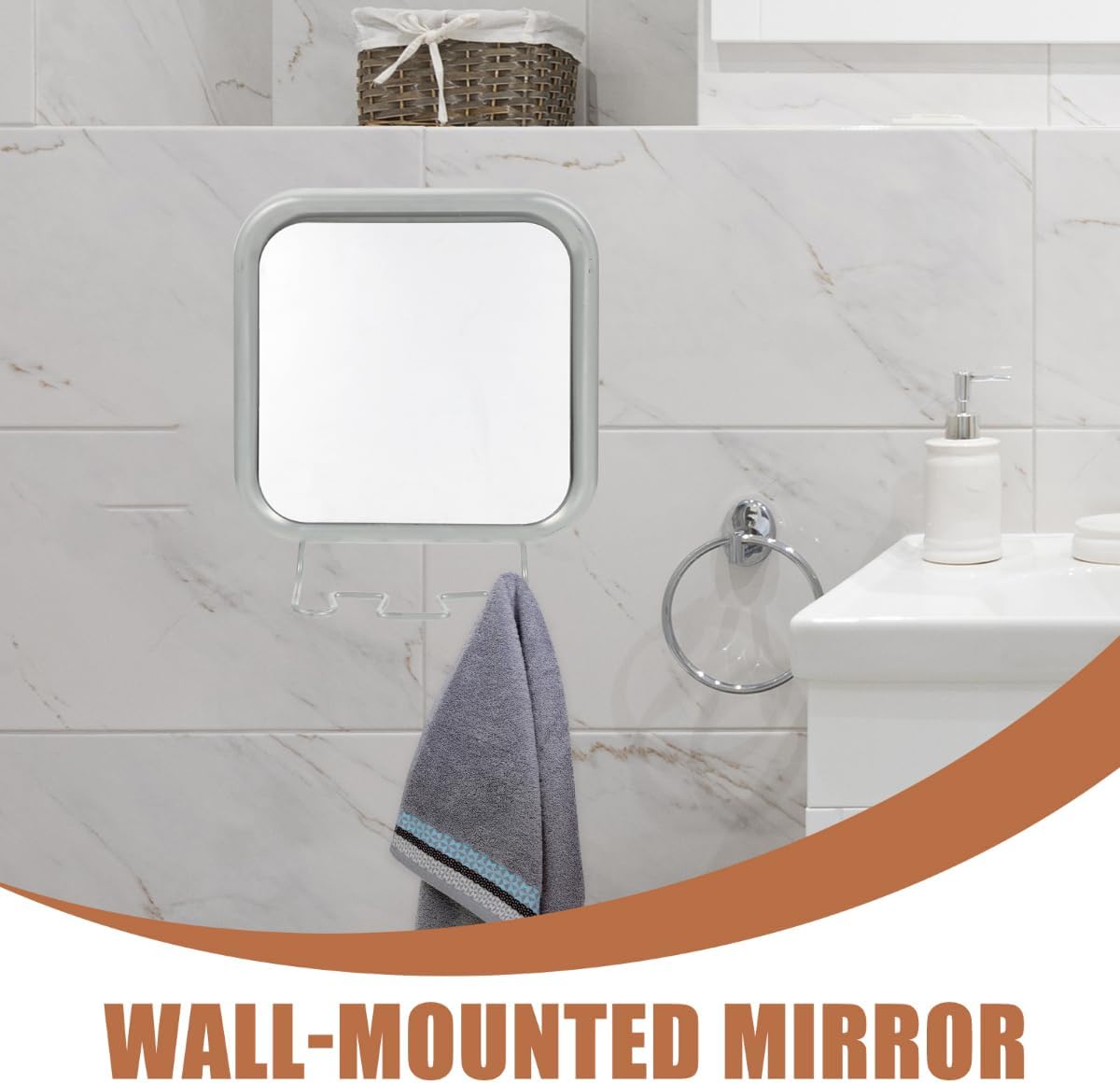 Samlee Fogless Shower Mirror with 4 Suctions 1