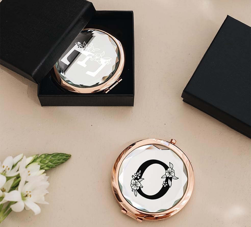 Personalized Makeup Mirror with Black Theme