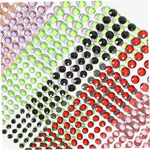 SAFIGLE 2 Sets Facial Rhinestone Stickers DIY Face Jewels