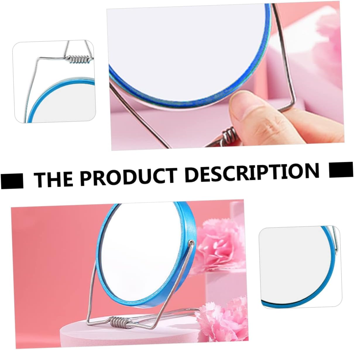 Double-Sided Foldable Makeup Mirror for Beauty Salon and Daily Use
