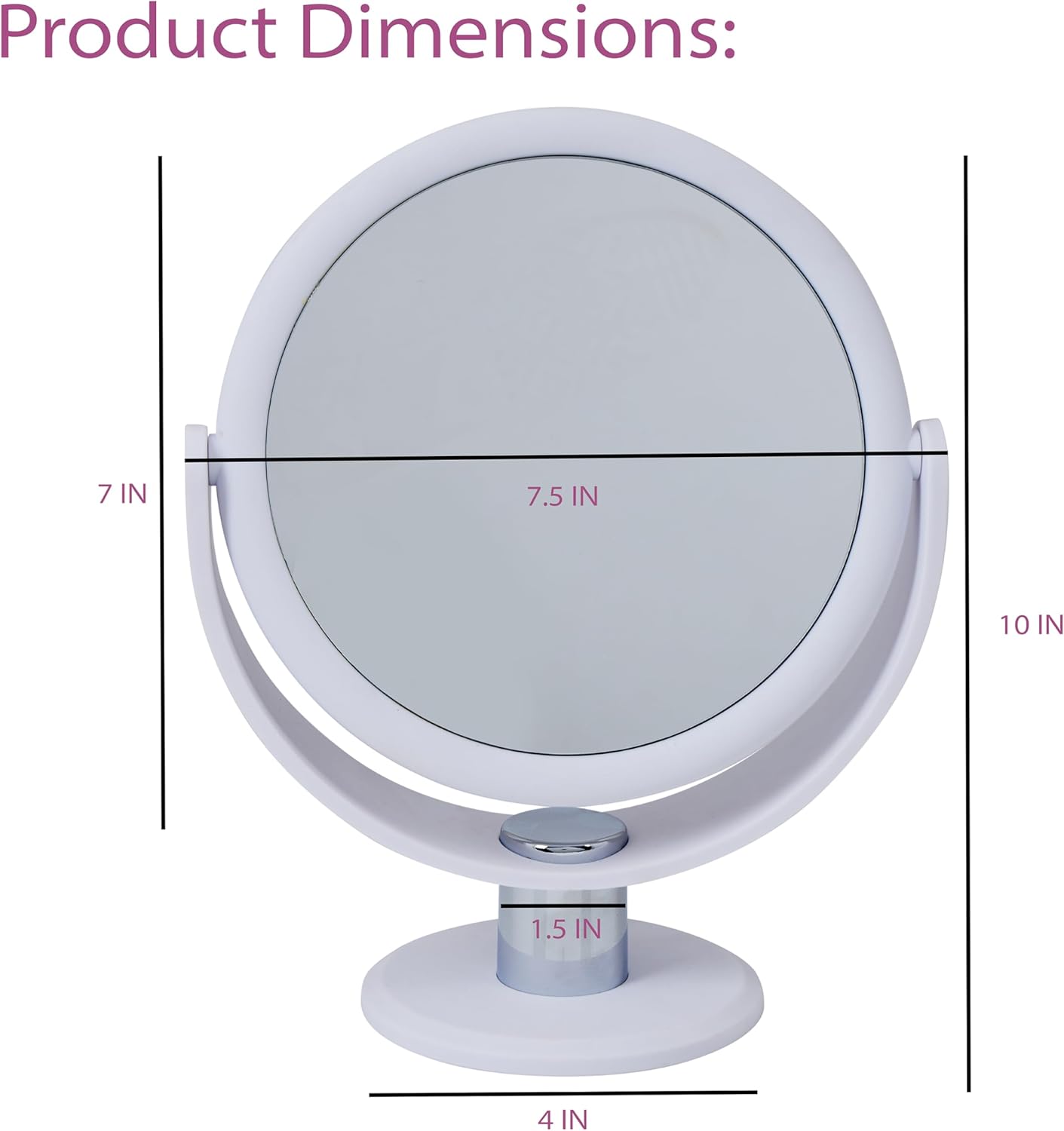 Bath Bliss Dual Sided 10X Magnification Vanity Mirror 1