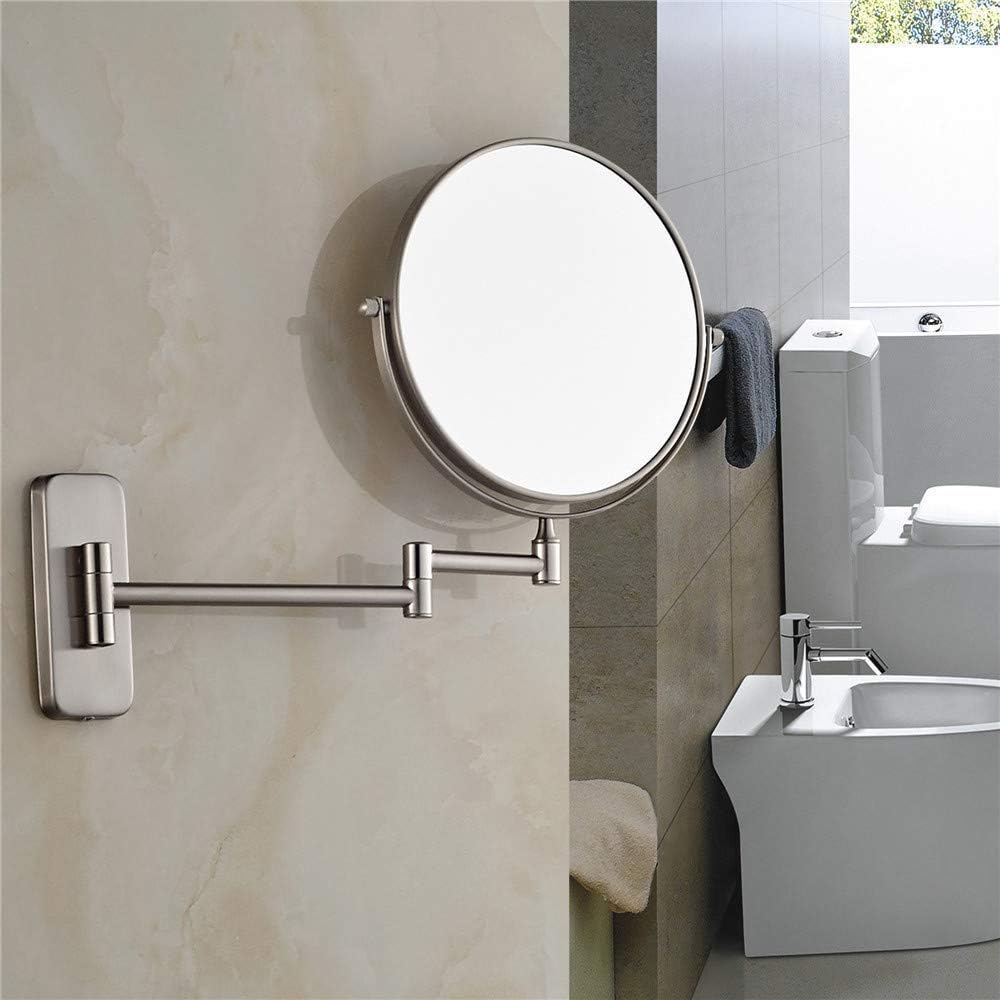 LZHIANG 8-Inch Double-Sided LED Vanity Mirror with 5X Magnification