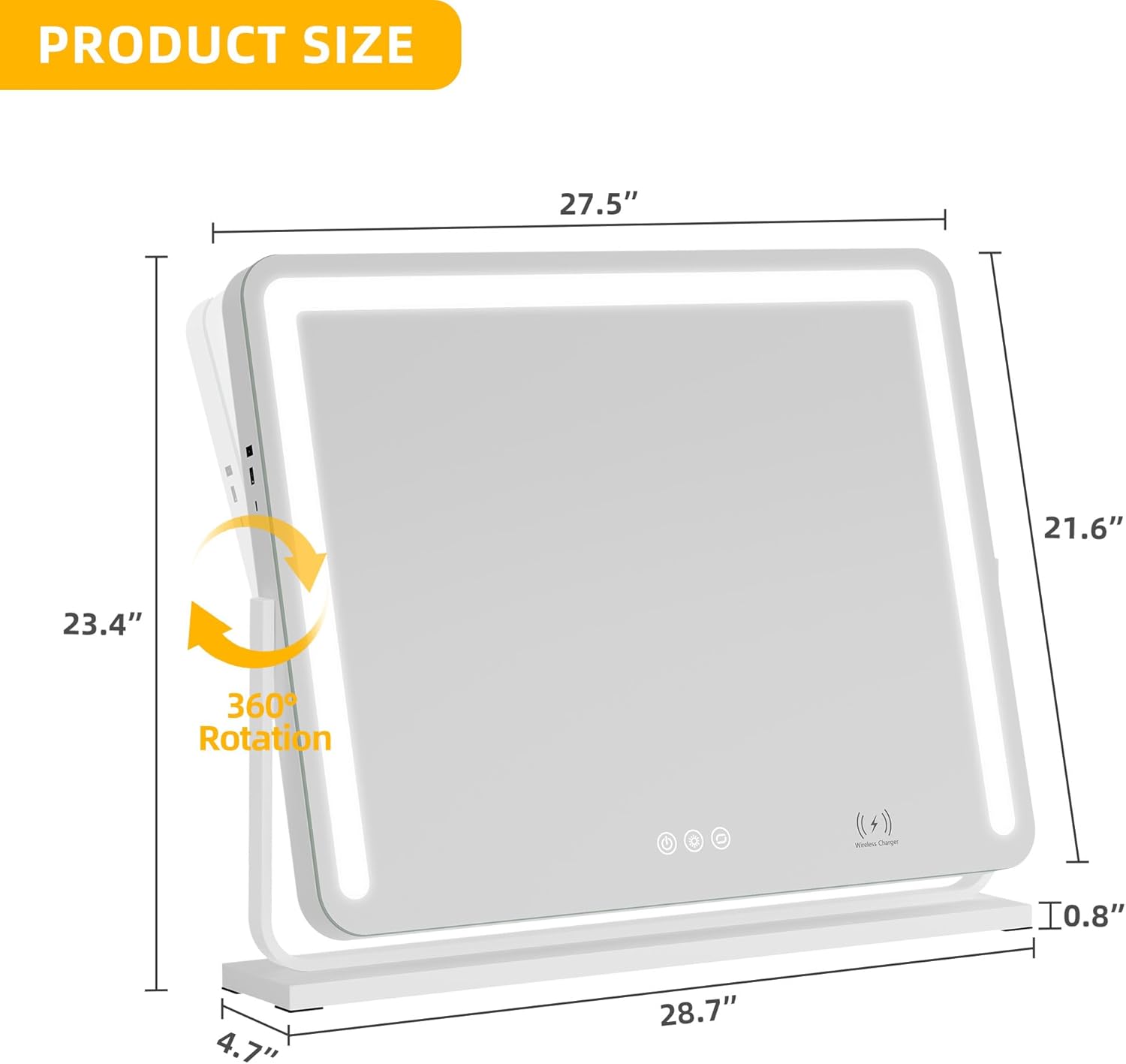 DWVO Hollywood Vanity Mirror with Lights and Bluetooth