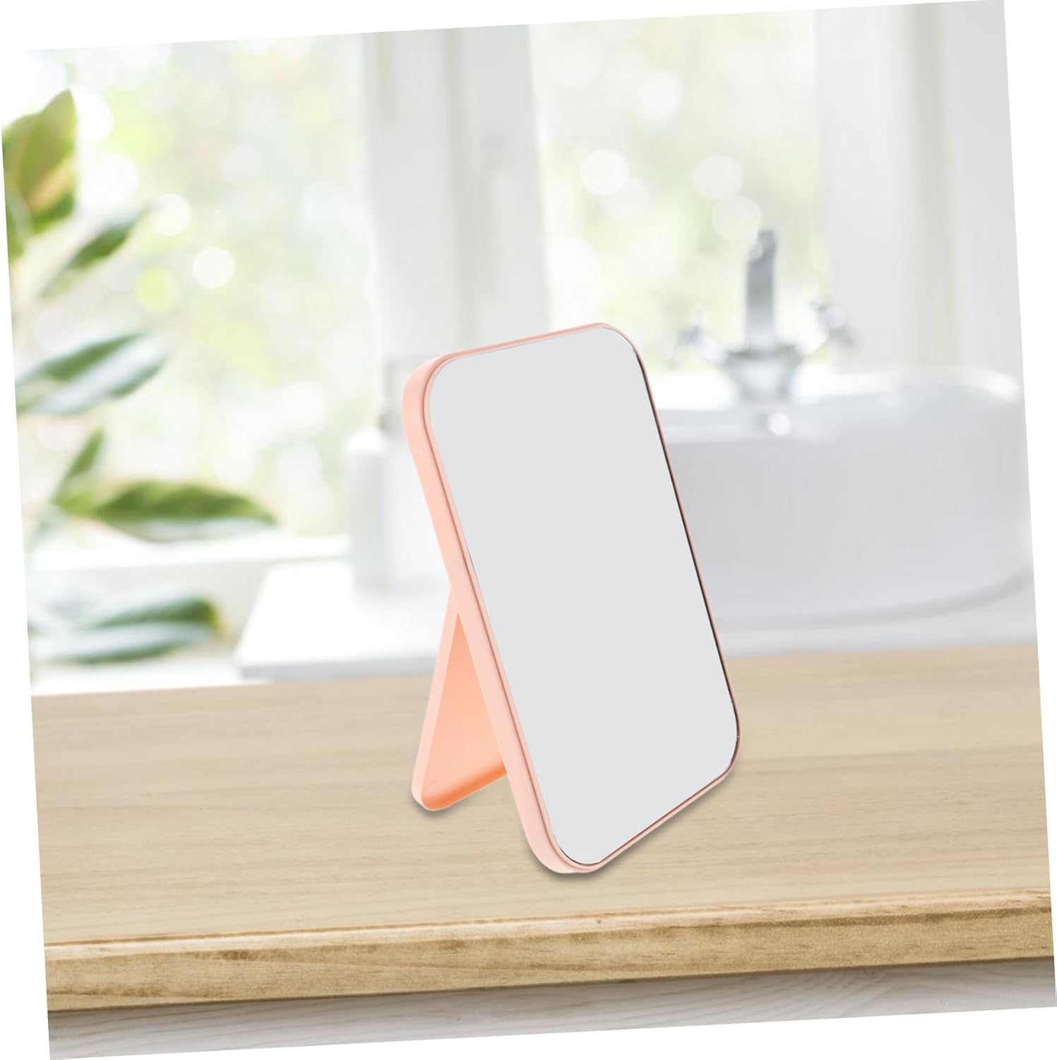WRITWAA 2pcs Portable Makeup Mirror with Stand
