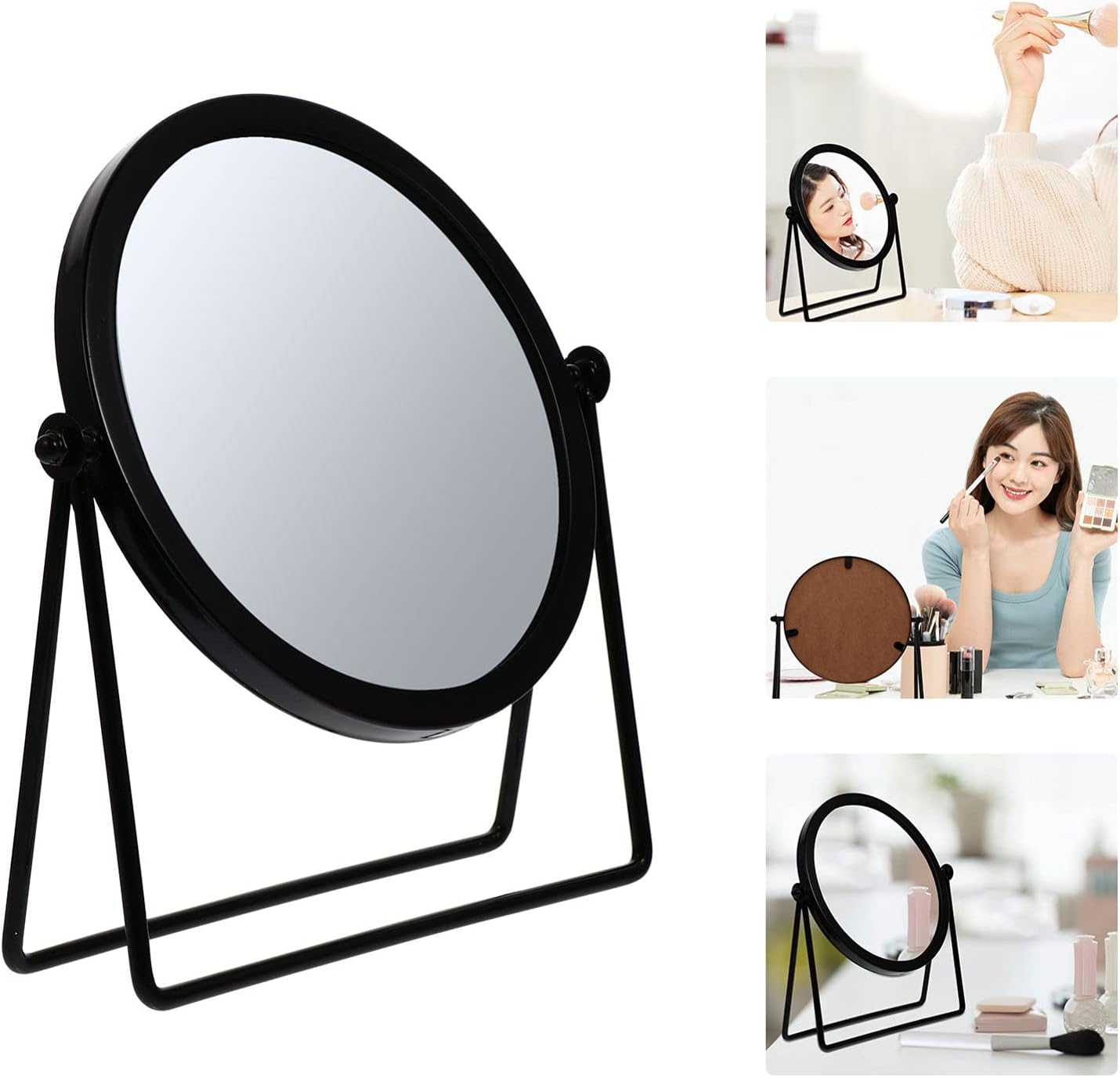 FOMIYES Rotating Vanity Mirror Large Desktop Makeup Stand