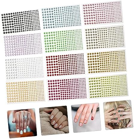 2sets Eye Rhinestones Makeup Stickers 12sheets2