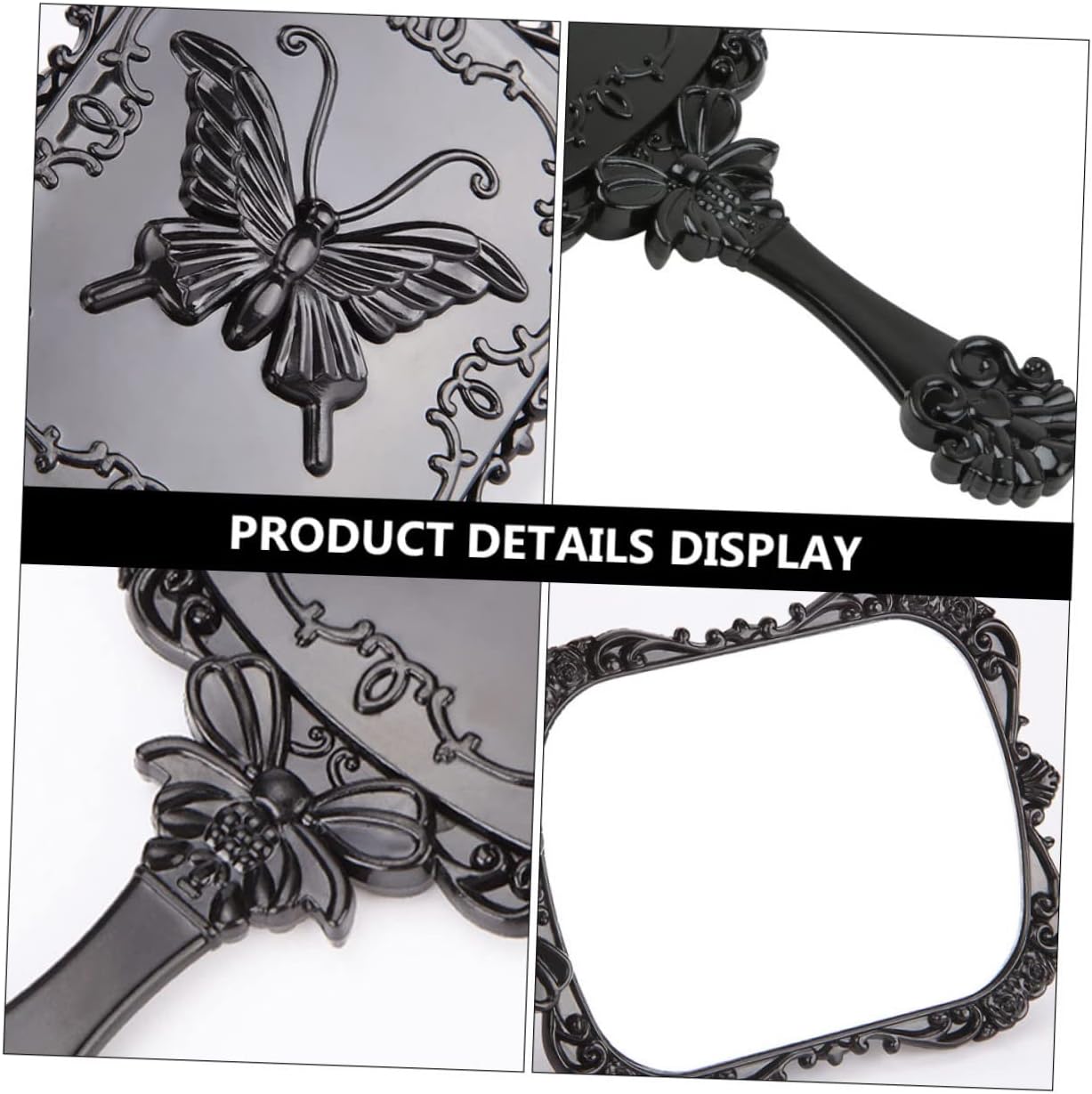 VICASKY 2Pcs Portable Vanity Mirror with Long Handle 1