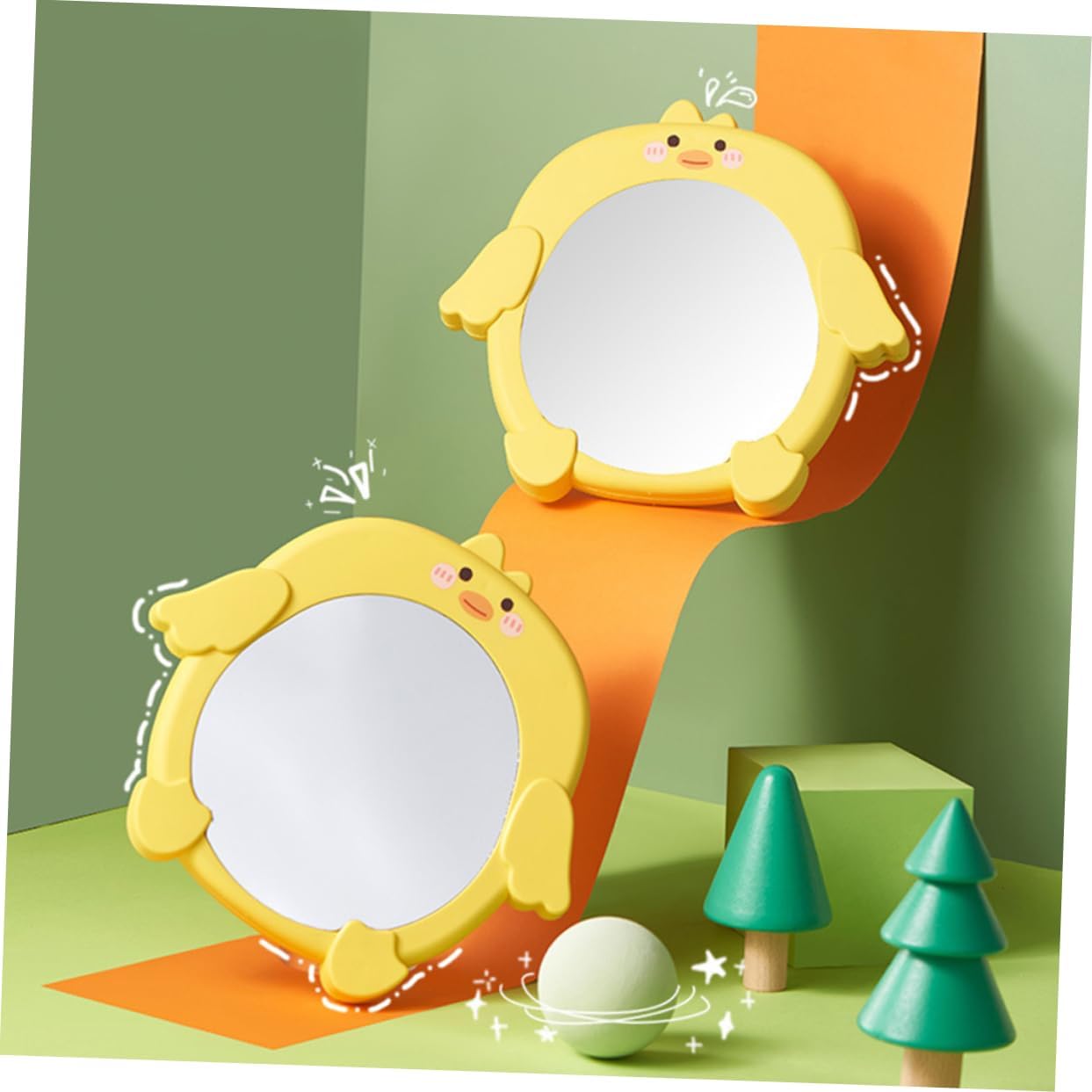 FOYTOKI Cartoon Duck Makeup Mirror