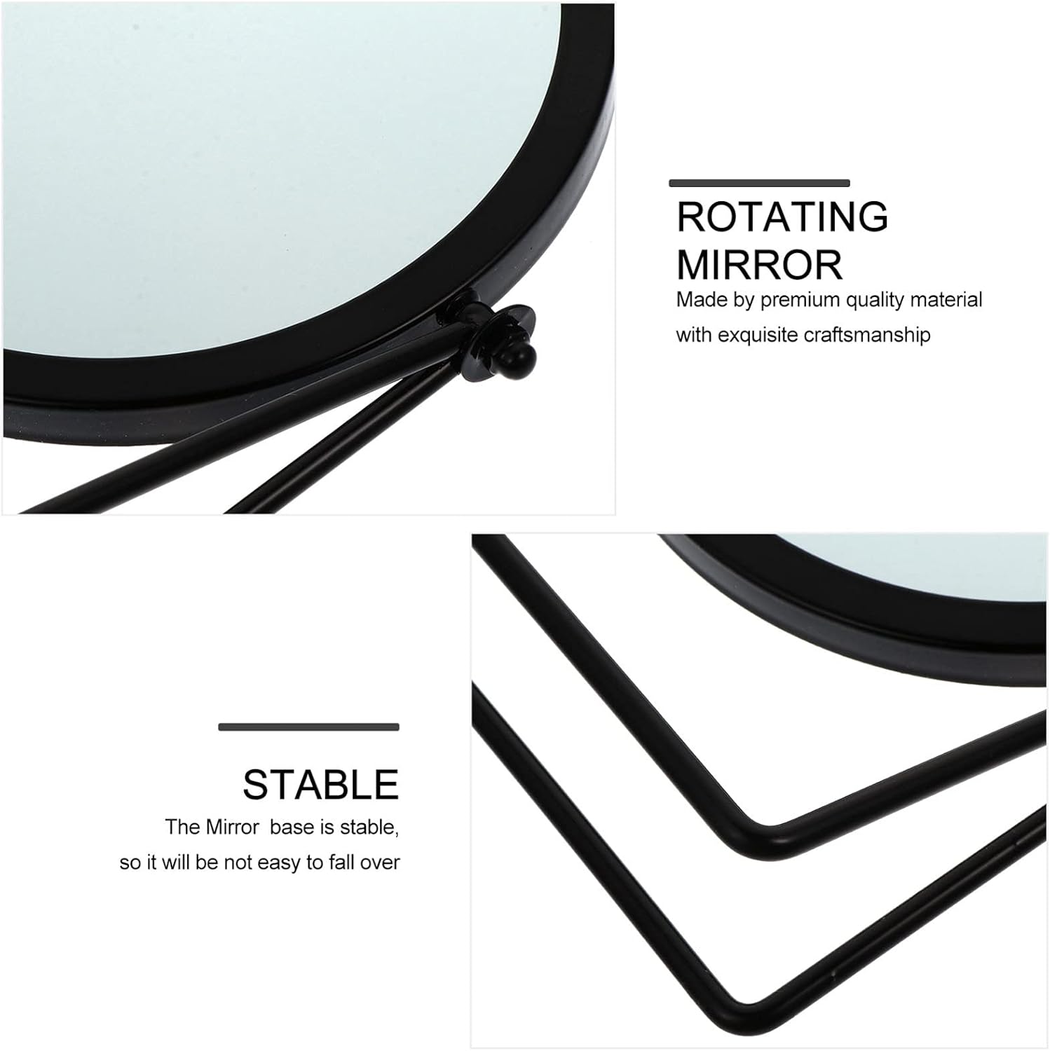FOMIYES Rotating Vanity Mirror Large Desktop Makeup Stand
