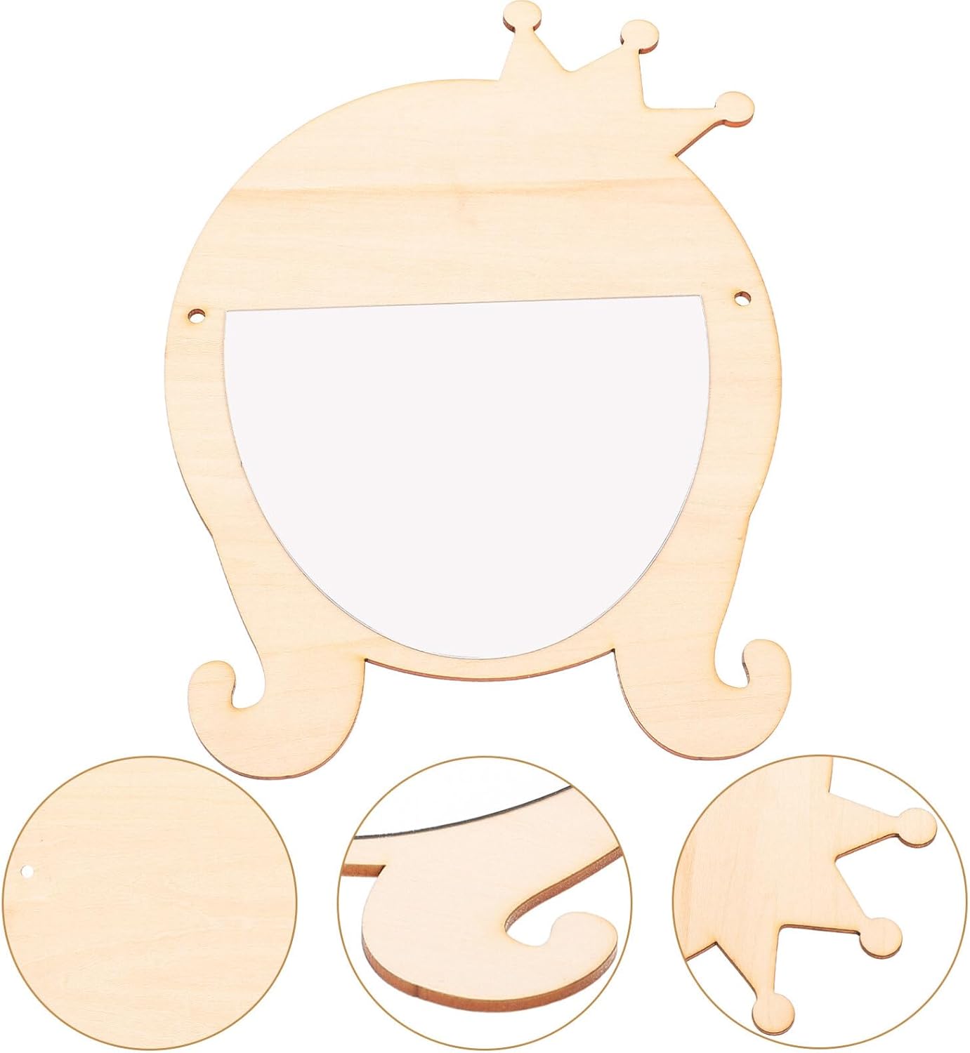 Cute Cartoon Wooden Makeup Mirror for Home and Beauty Use