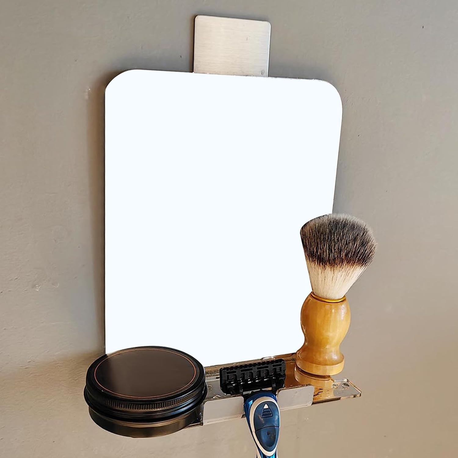 AOKID Fogless Shower Mirror with Squeegee and Dual Mounting Options 1