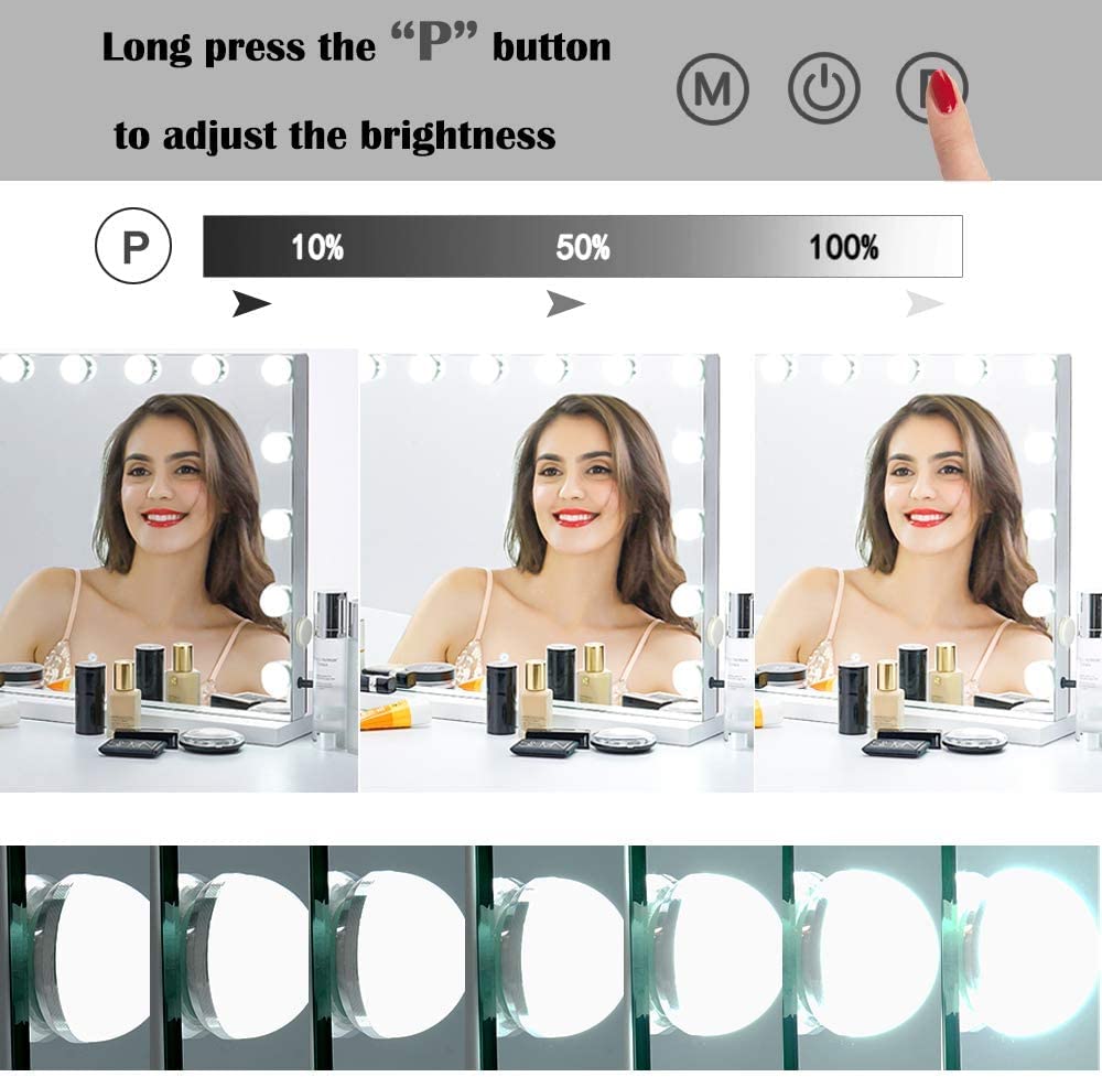 BENDIC Lighted Vanity Mirror with 10X Magnification