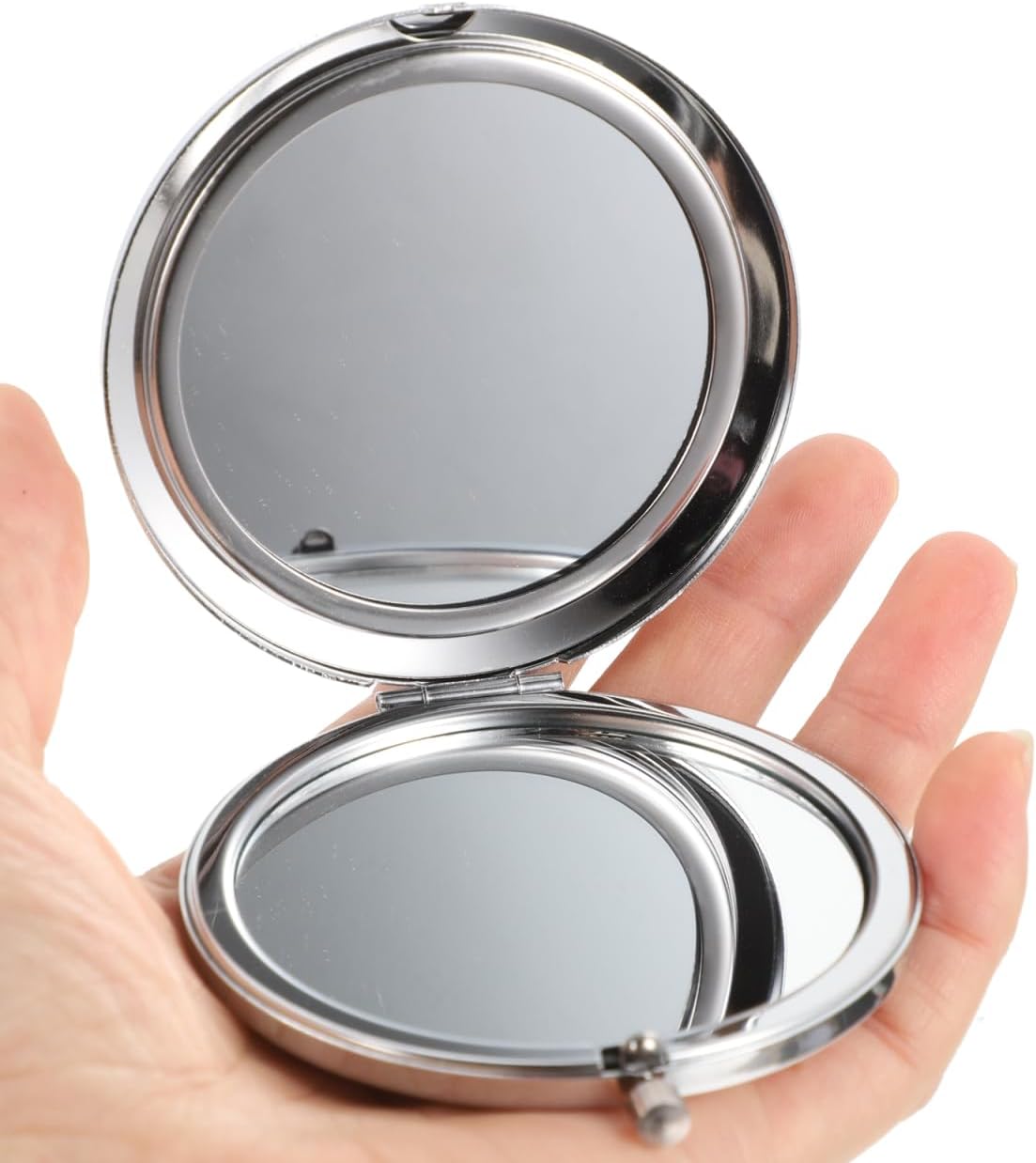 LALAFINA Rhinestone Compact Mirror Double-Sided