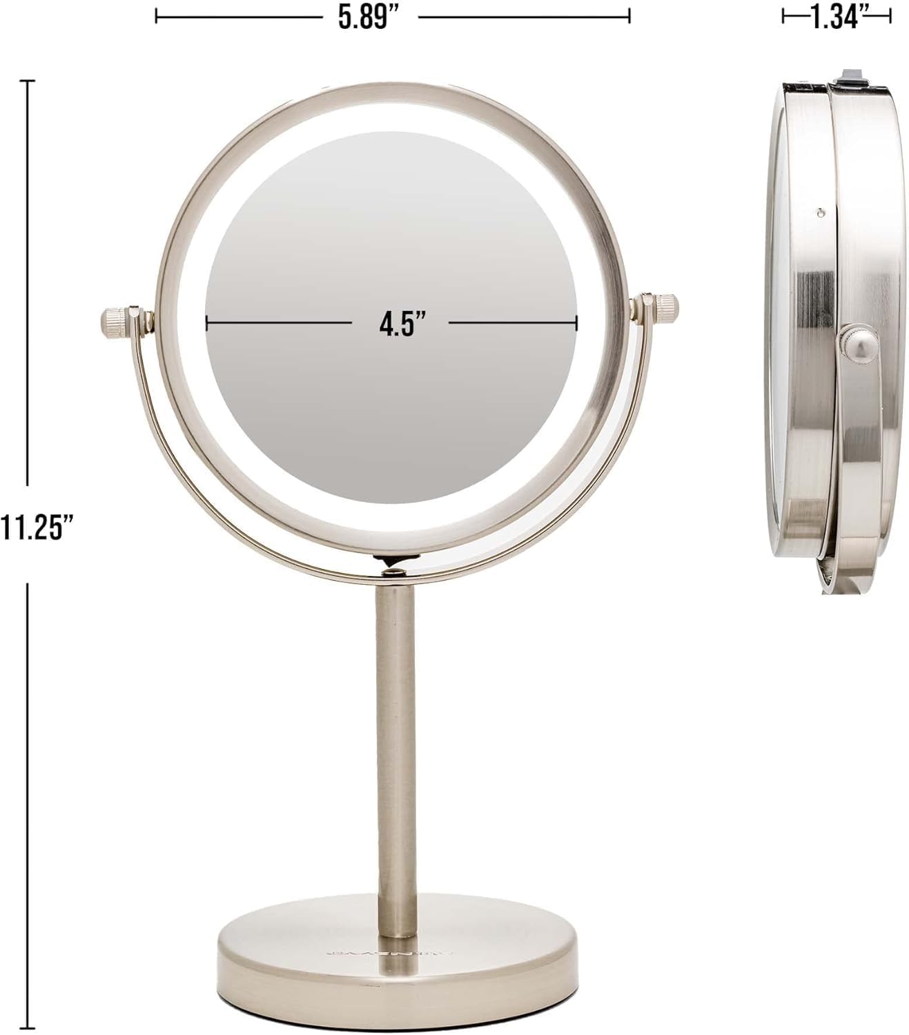 OVENTE 6 Lighted Makeup Mirror with Dual Magnification