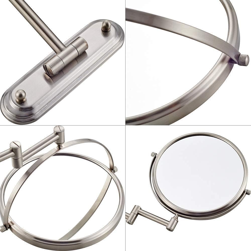 DEIHGE Wall-Mounted Brass Makeup Mirror