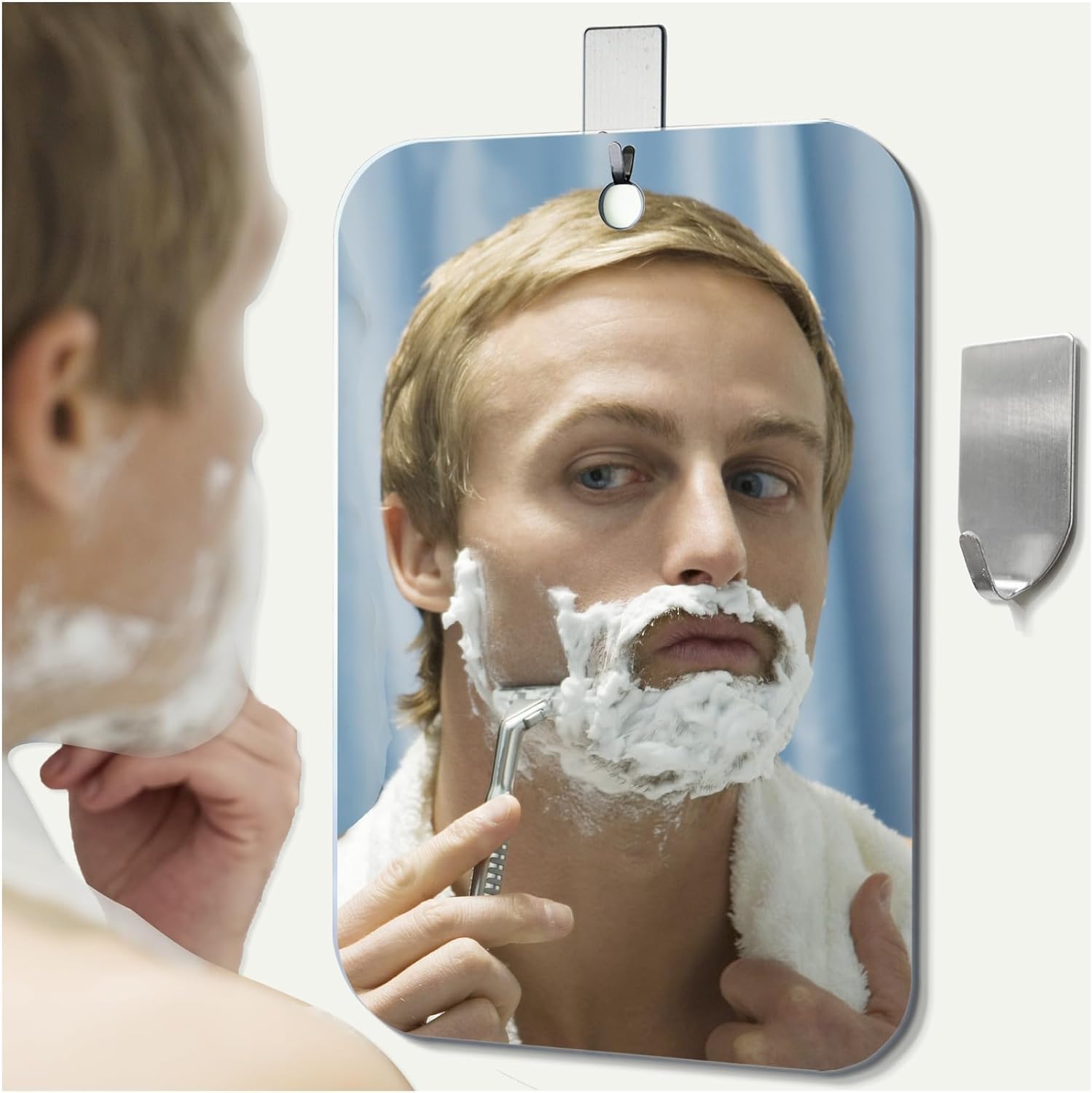 NKJVE Shatterproof Fogless Mirror for Shaving and Makeup