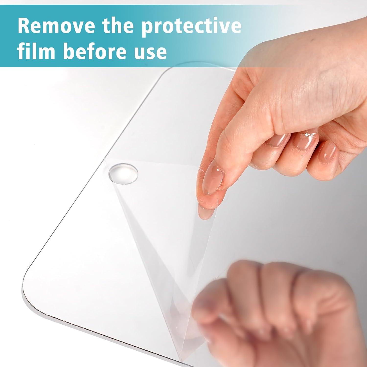 Fog-Free Shower Mirror with Shatterproof Acrylic and Hook