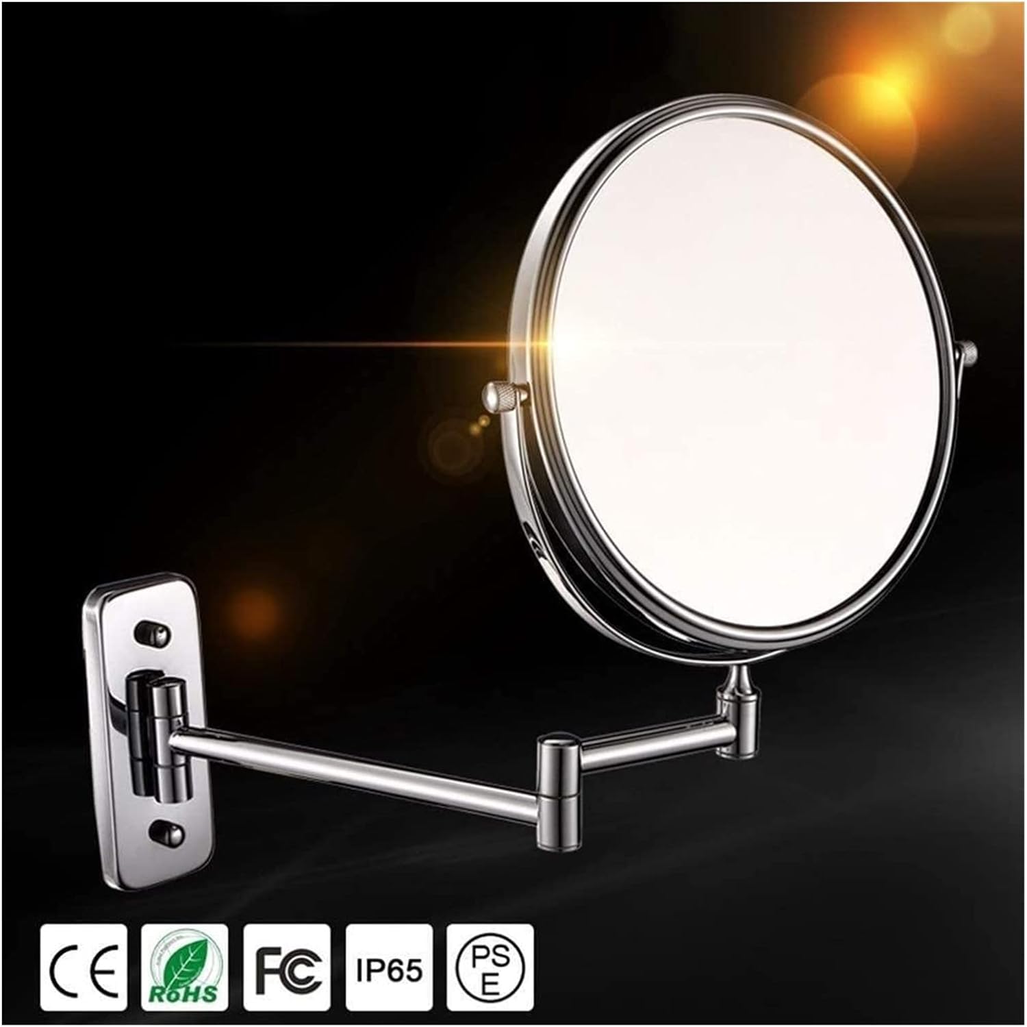 KARFRI 8-inch 10X Magnifying Wall-Mounted Vanity Mirror