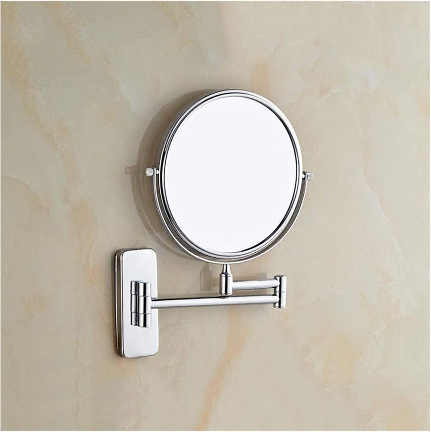 Wall-Mounted Double-Sided Folding Vanity Mirror with 7X Magnification