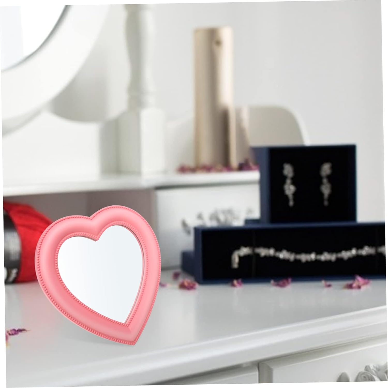 Ipetboom Led Makeup Mirror Wall Mounted Pink Beauty Vanity
