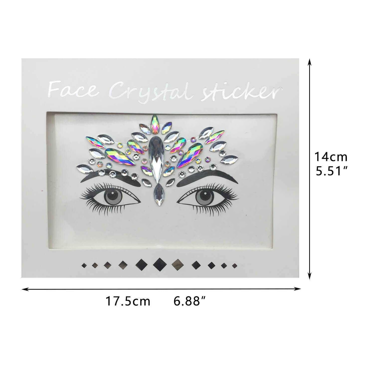 GLARYYEARS 10 Pack Face Gems Temporary Tattoos