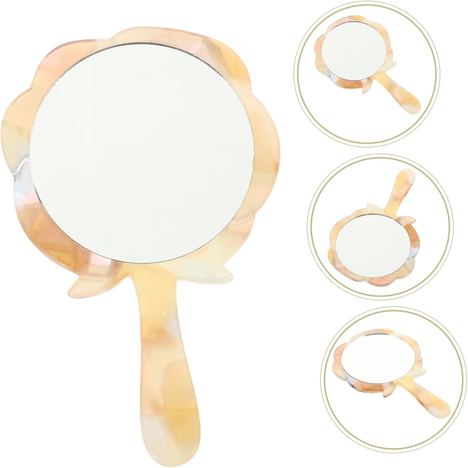 DOITOOL Heart Shaped Compact Travel Mirror for Women