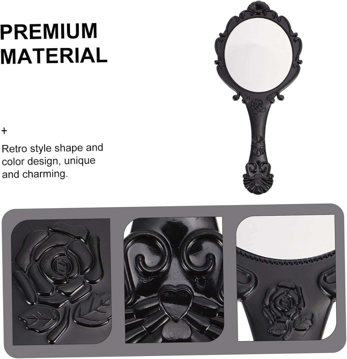VICASKY 2pcs Retro Portable Makeup Mirror 1