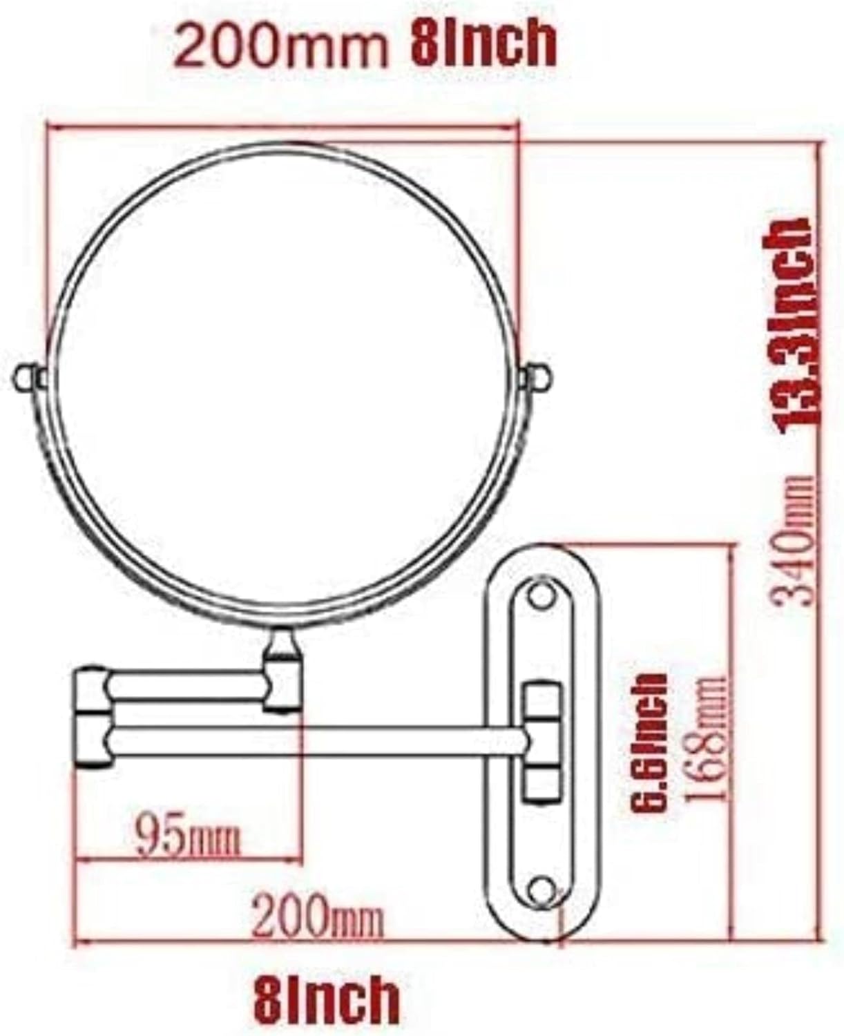 NOVOCE Makeup Mirror with 360 Rotation and 10x Magnification