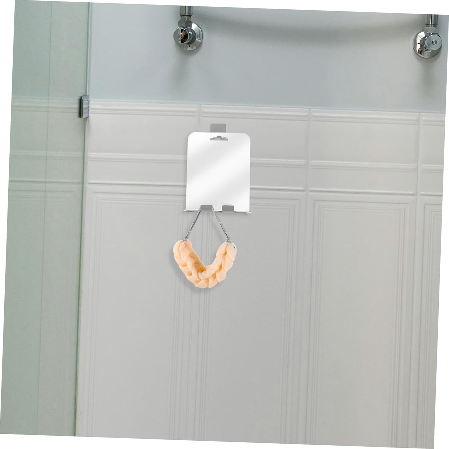 Fogless Shower Mirror with Razor Holder and Hooks