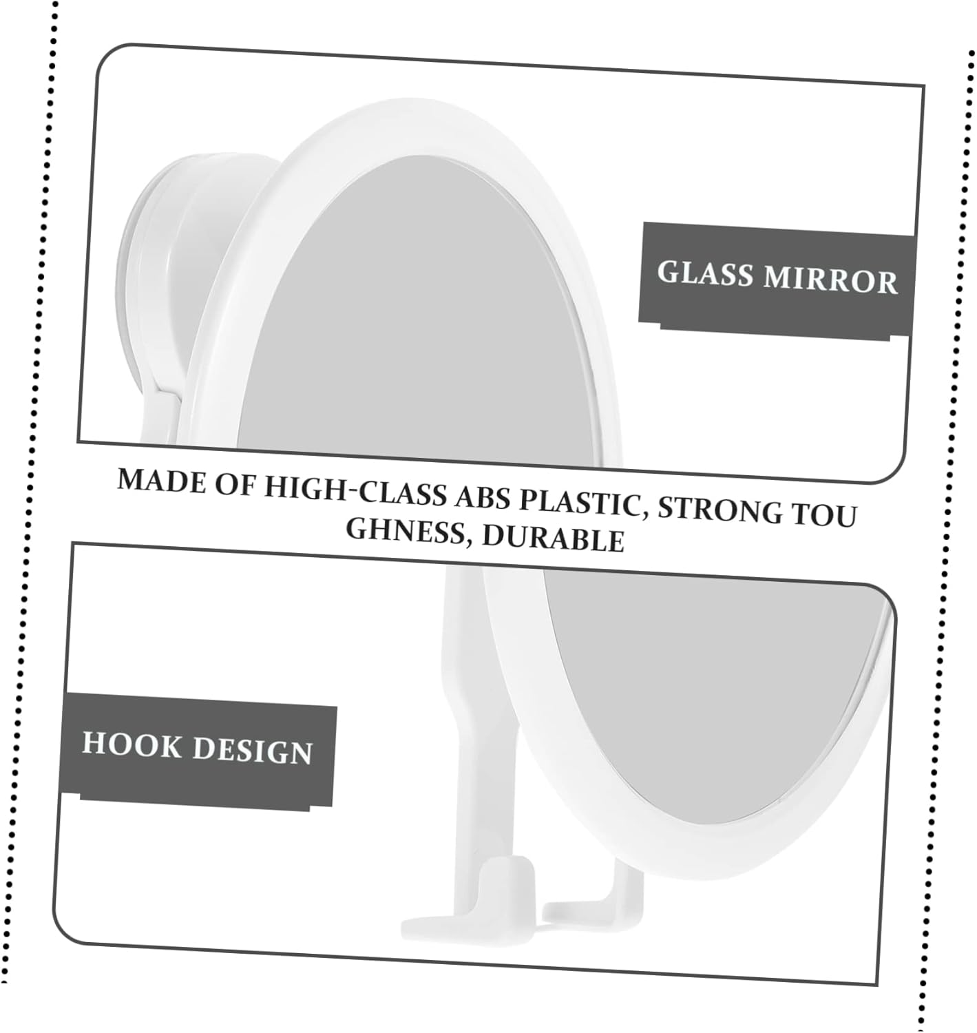 Mikinona Foldable Wall Mounted Makeup Mirror