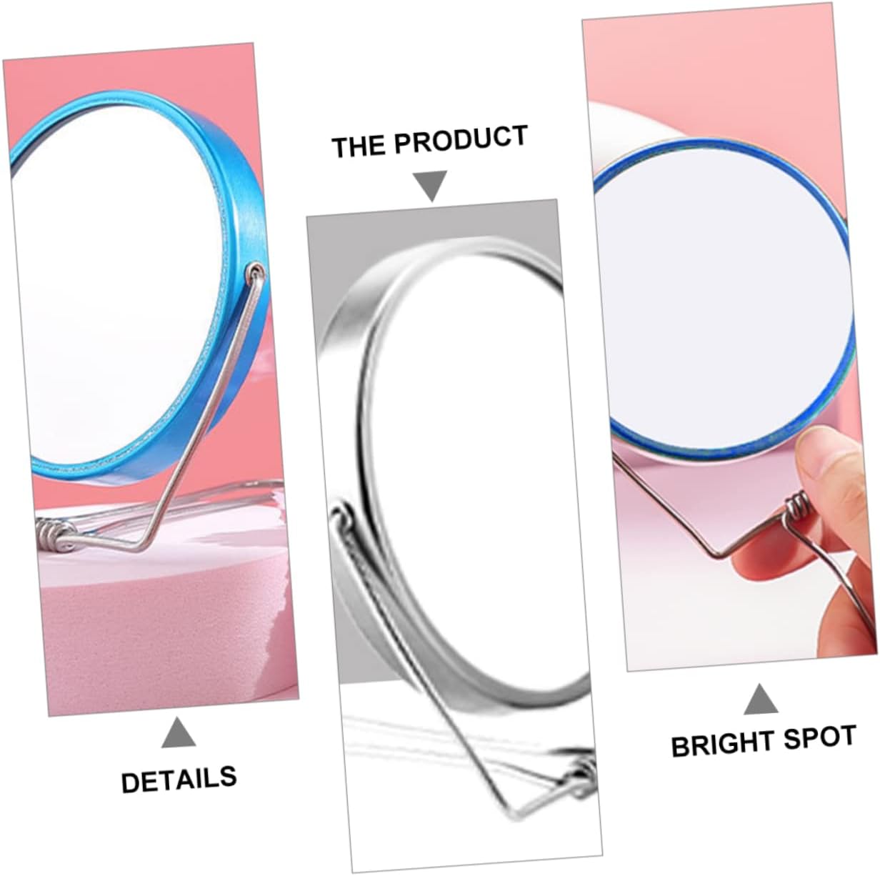 Portable Double-Sided Cosmetic Mirror for Girls