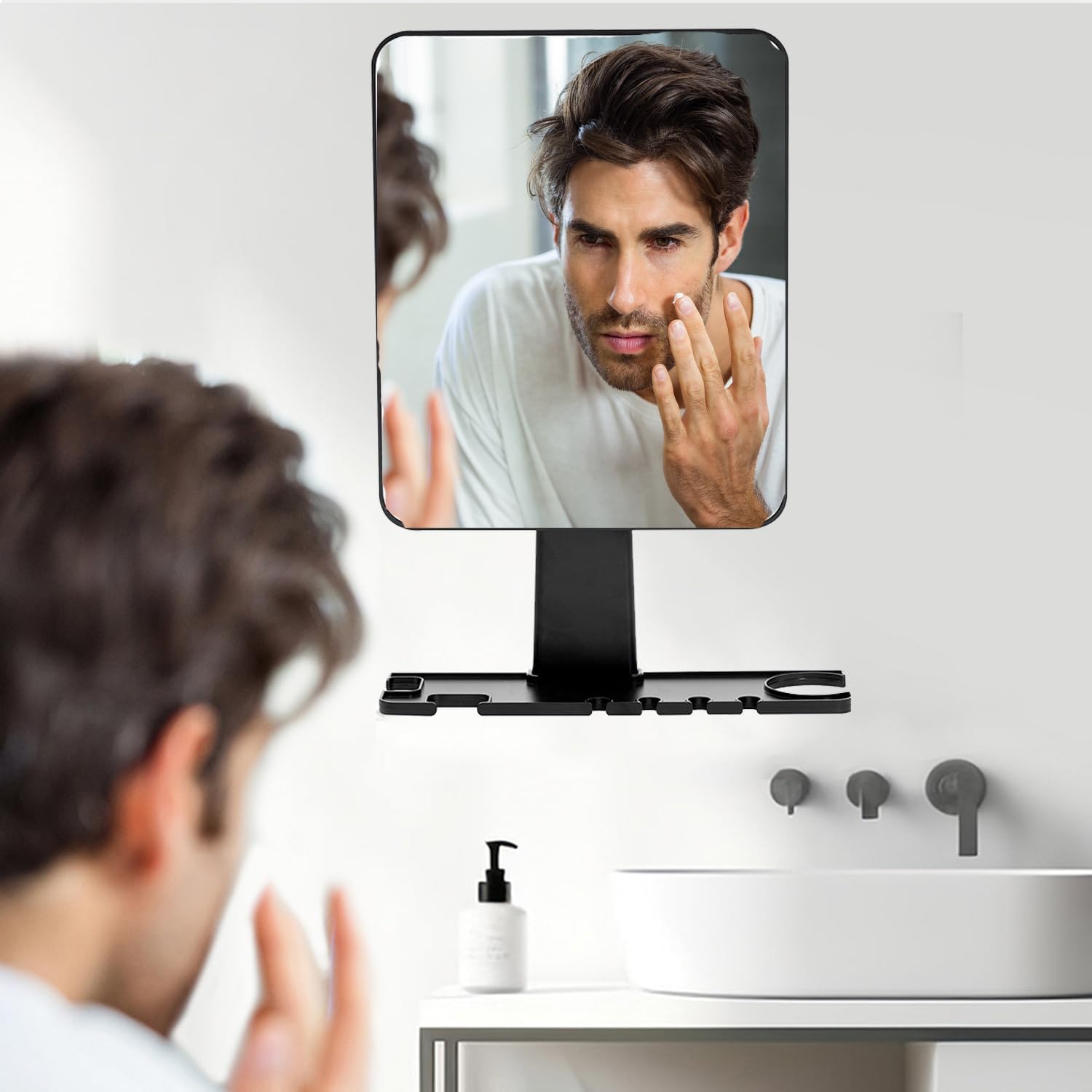WedFeir Fogless Shower Mirror with Razor Holder