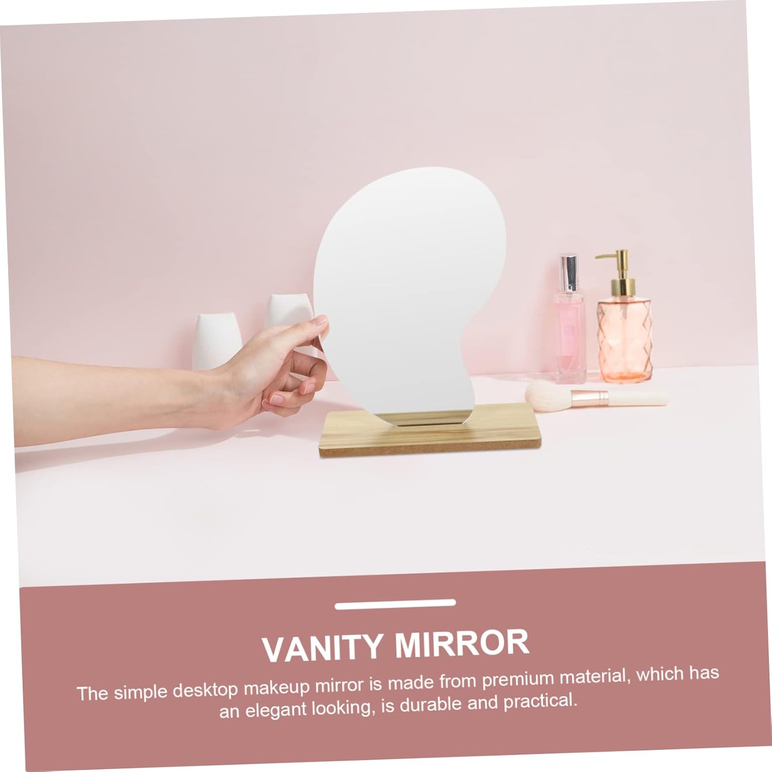 VOSAREA Frameless Acrylic Makeup Mirror