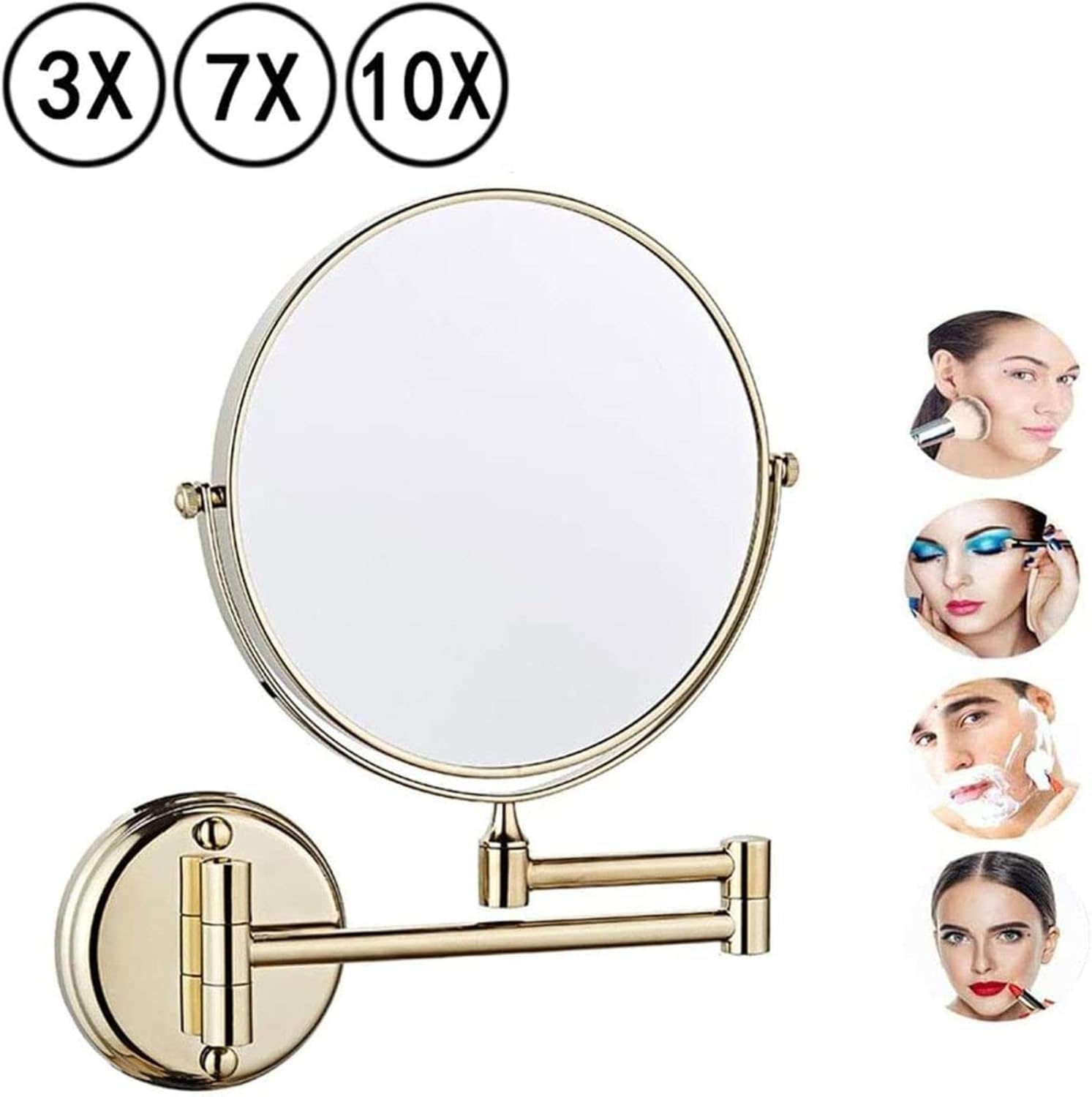 DEIHGE Wall Mounted Makeup Mirror 360 Rotation