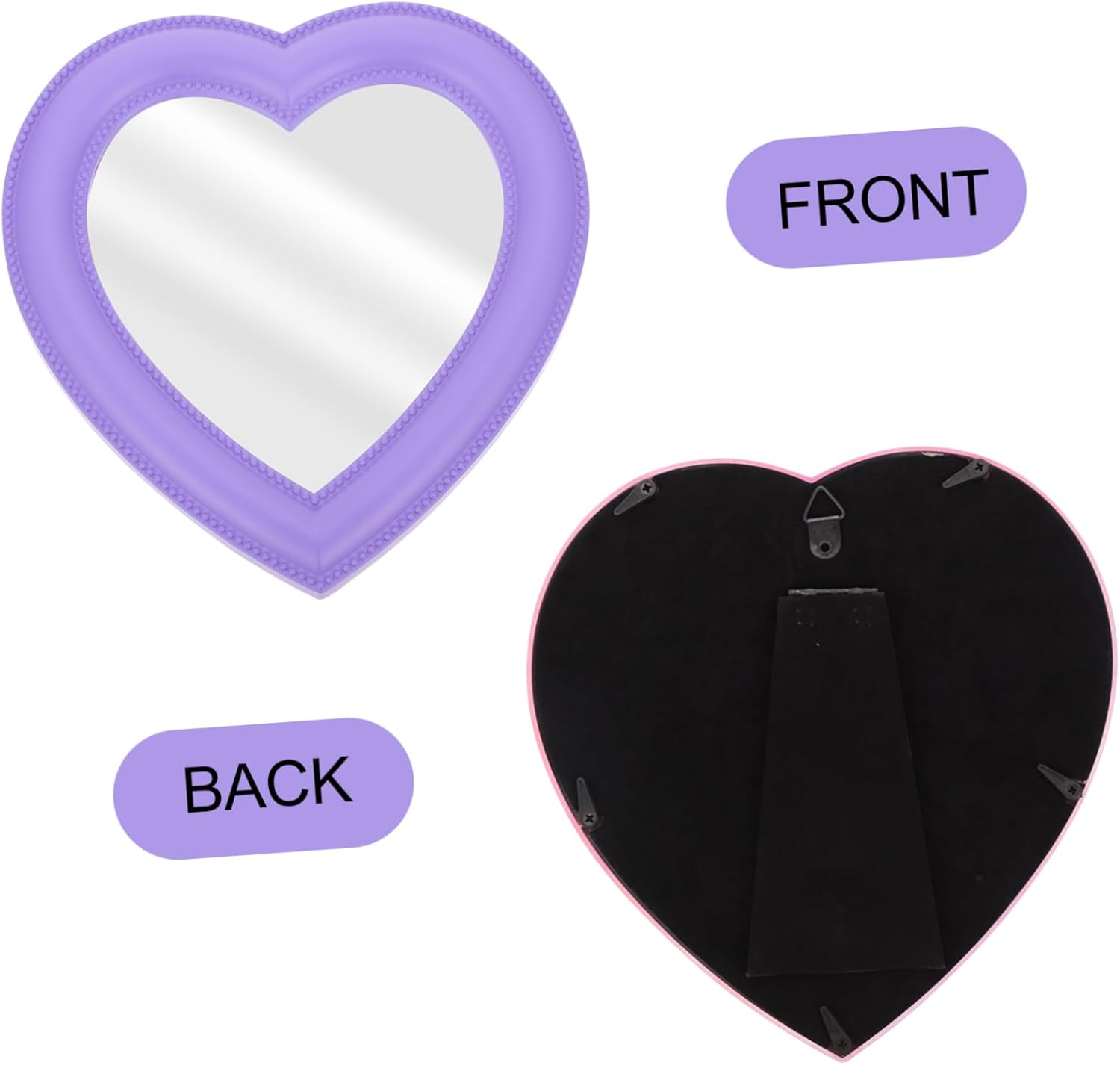 Cabilock Heart-Shaped Makeup Mirror for Vanity Wall or Desktop