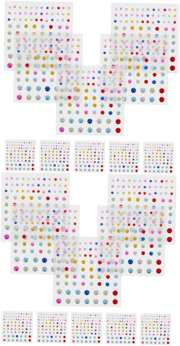 Uonlytech 5 Sets Self-Adhesive Rhinestone Stickers for Face and Body