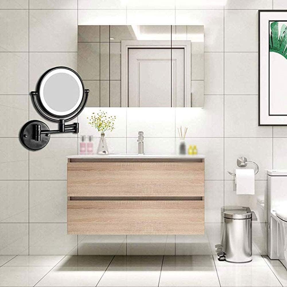 FUDGIO 8-Inch Wall Mount Makeup Mirror with 360 Degree Swivel