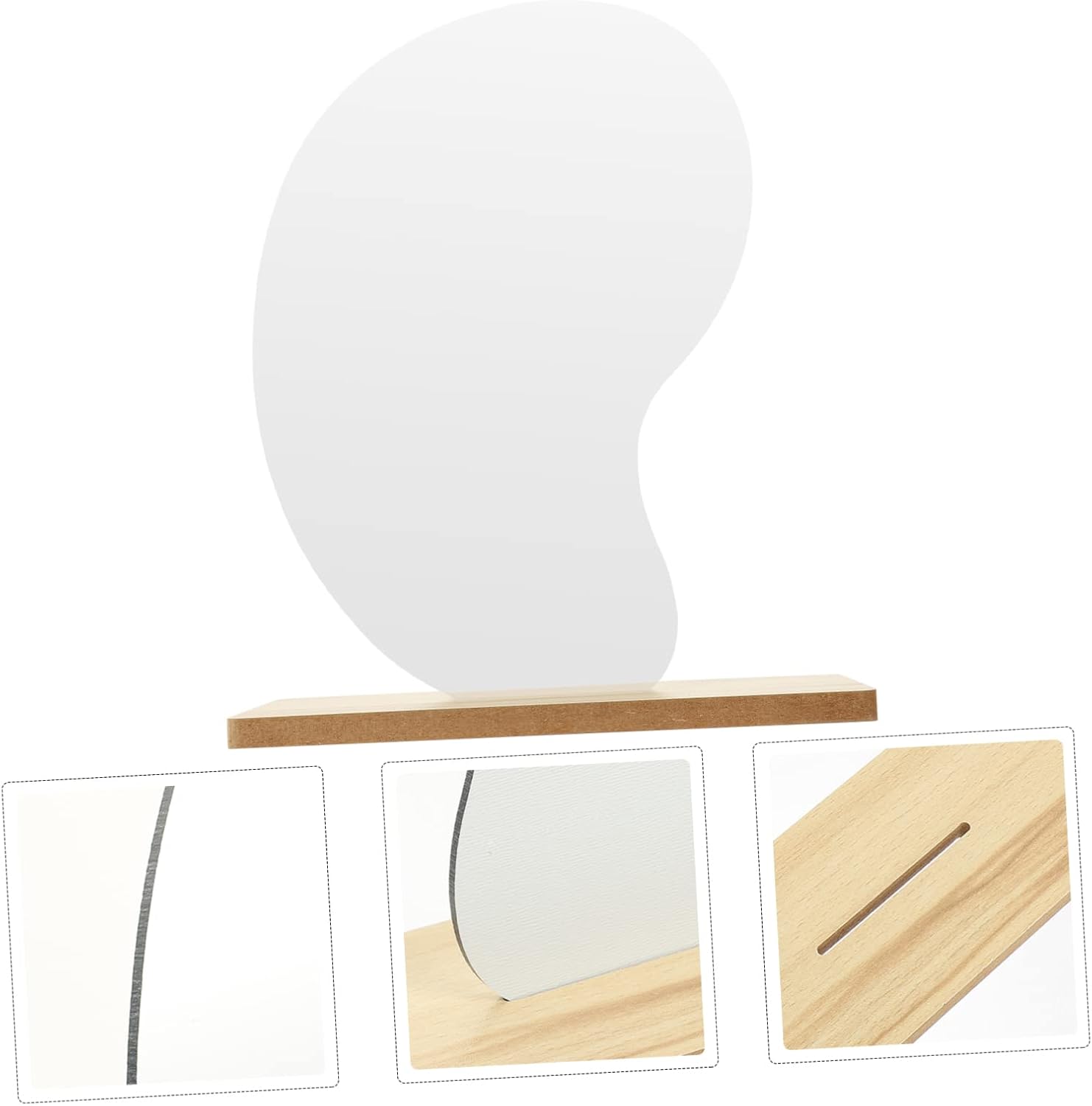 Elegant Flip Movable Makeup Mirror with LED Stand