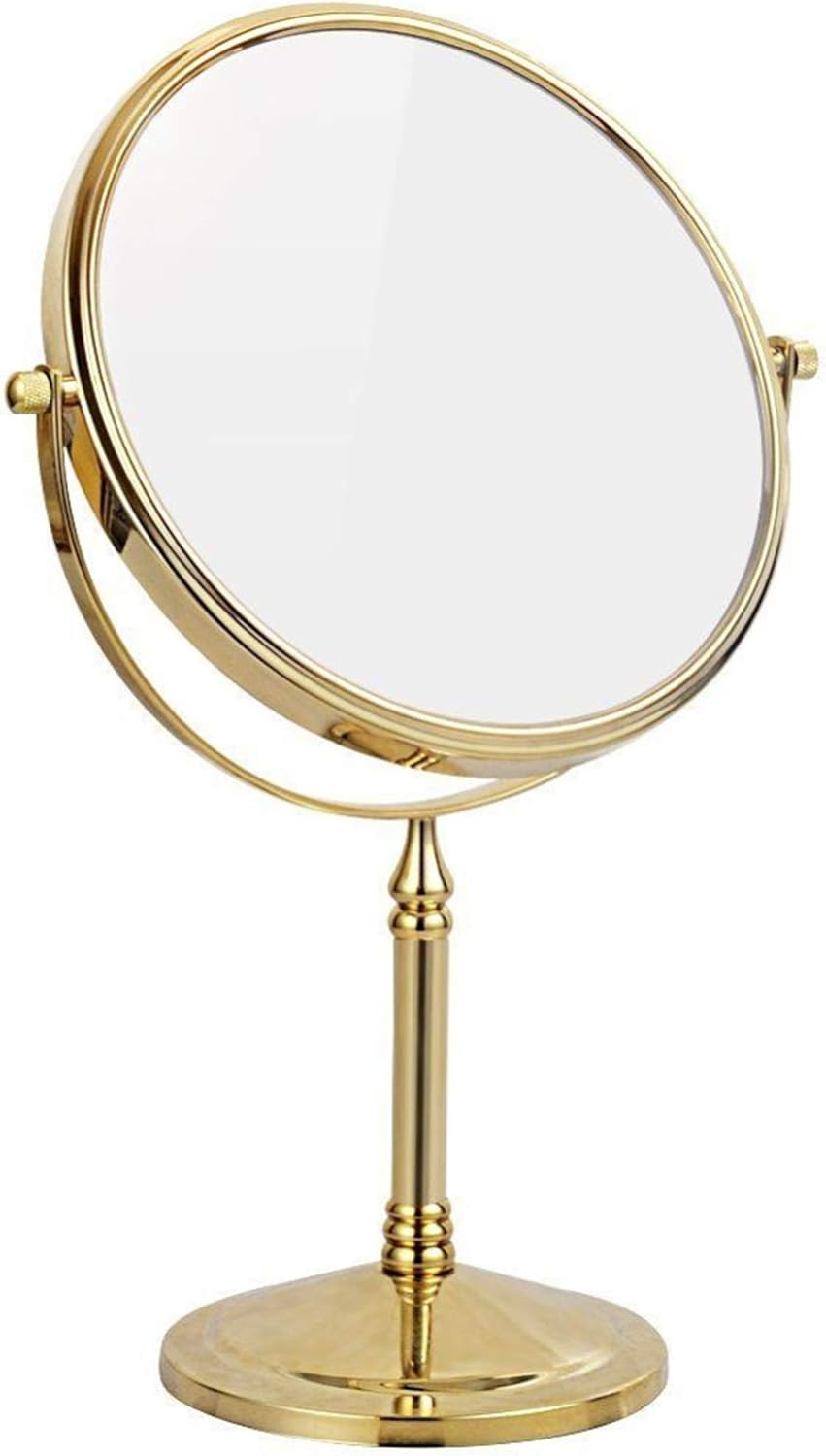8 Inch Brass Vanity Mirror with 5X Magnification