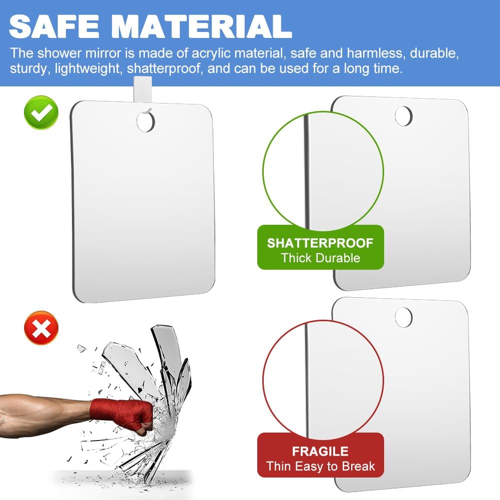 HINMAYGO Fogless Shower Mirror for Shaving 945 x 787 Wall Hanging