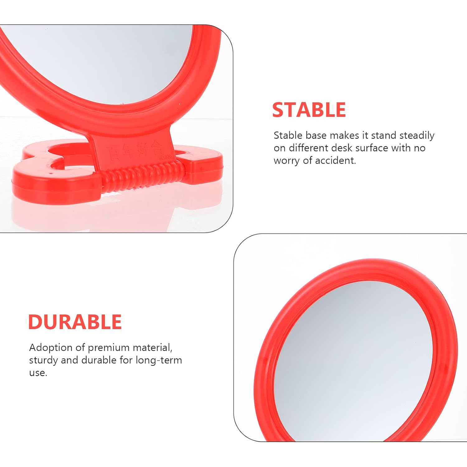 Beavorty Retro Desktop Makeup Mirror with Stable Base