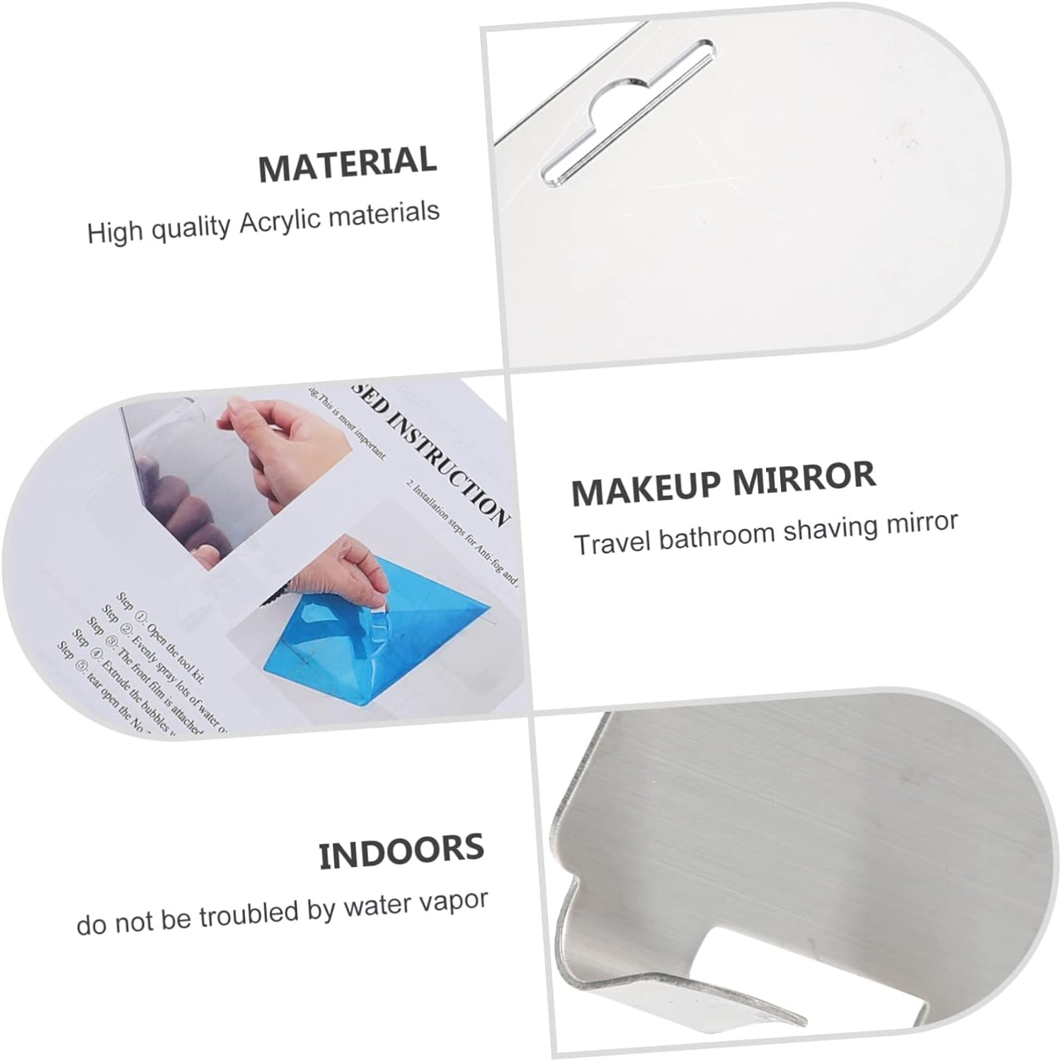 Ipetboom Shower Shave Mirror Anti-Fog Portable 1